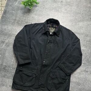 Vintage Barbour Lined Waterproof Border Beafourt A205 Wax Jacket Hunting Coat